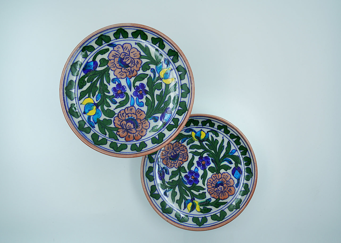 Jaipur Blue Pottery Wall Plates | 6' Inch | 1 Plate | Multicolor | Handcrafted | Hand-painted |