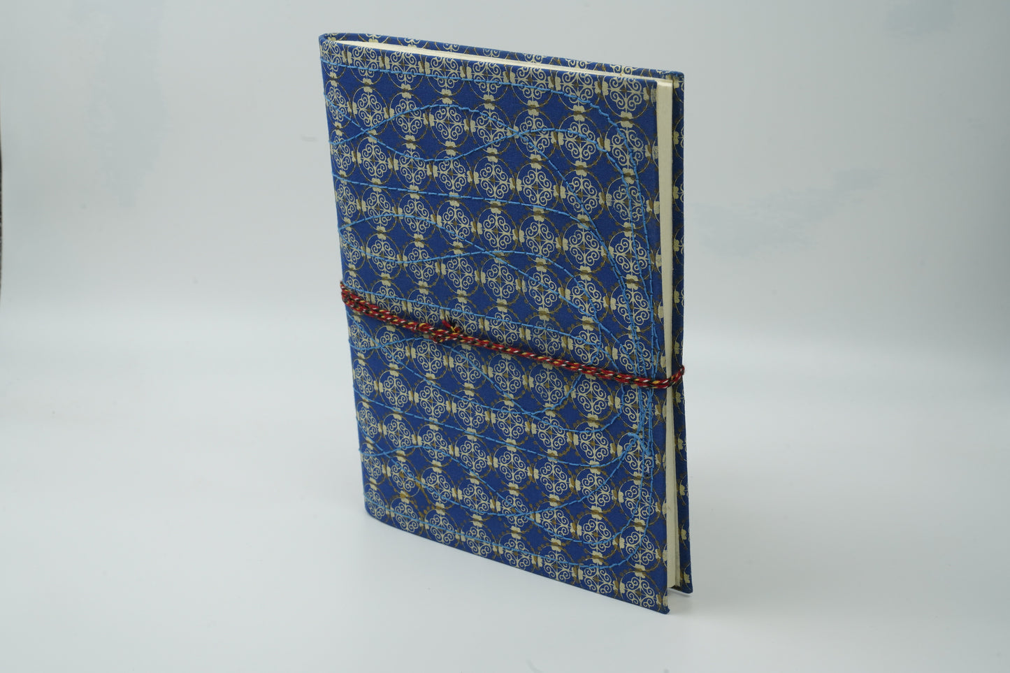 New! Sanganeri Handmade Paper Notebook | 13 (W) X 18 (H) | Blue Check |