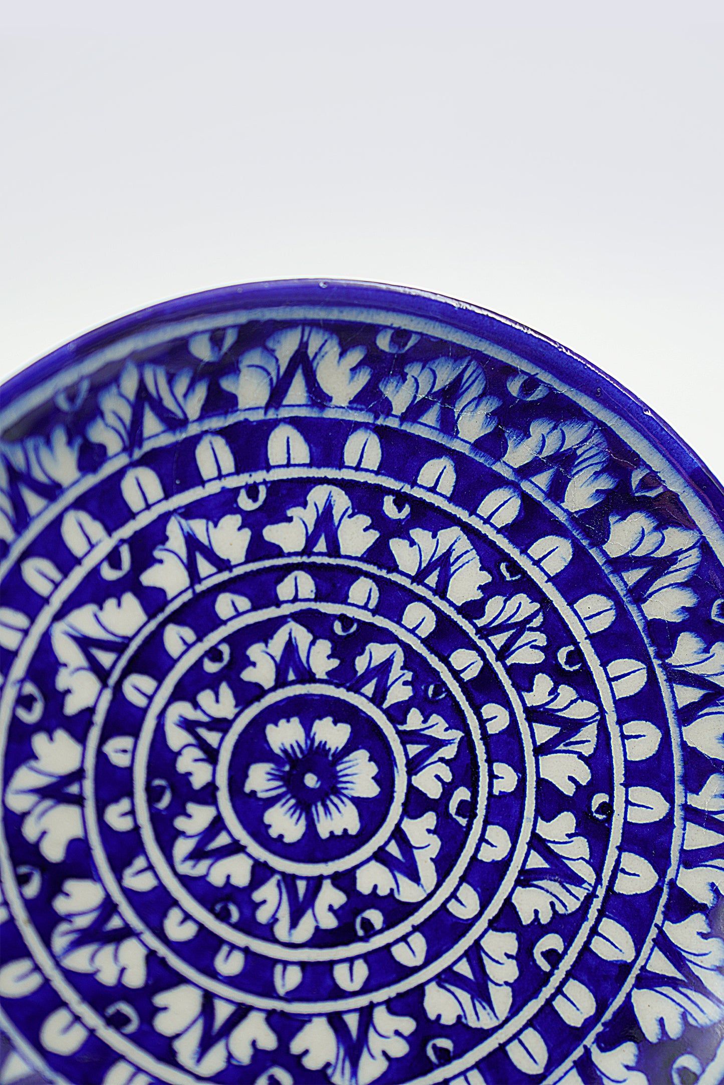 Jaipur Blue Pottery Wall Plates | 8' Inch | Classic Blue | Handcrafted | Hand-painted |