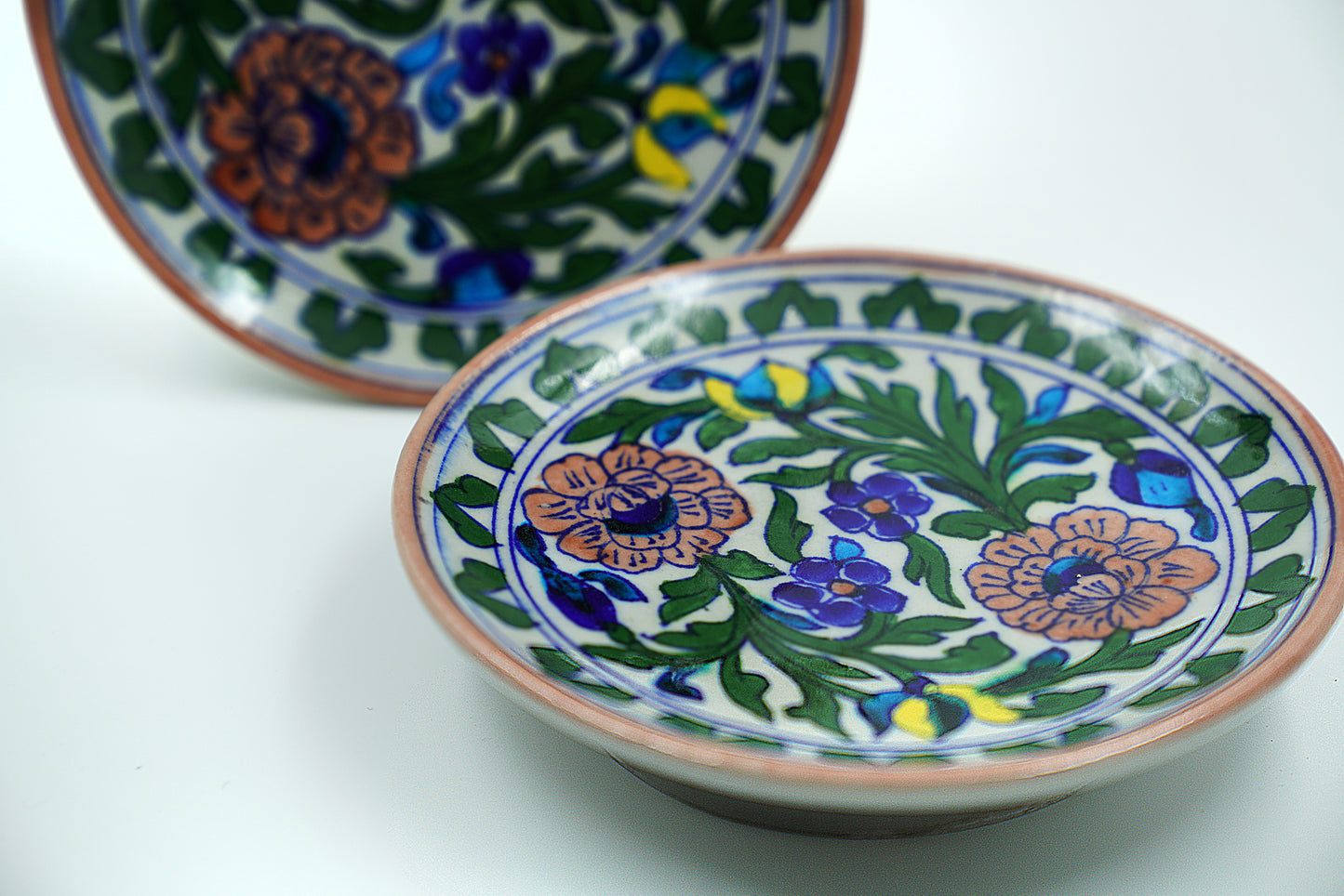 Jaipur Blue Pottery Wall Plates | 6' Inch | 1 Plate | Multicolor | Handcrafted | Hand-painted |