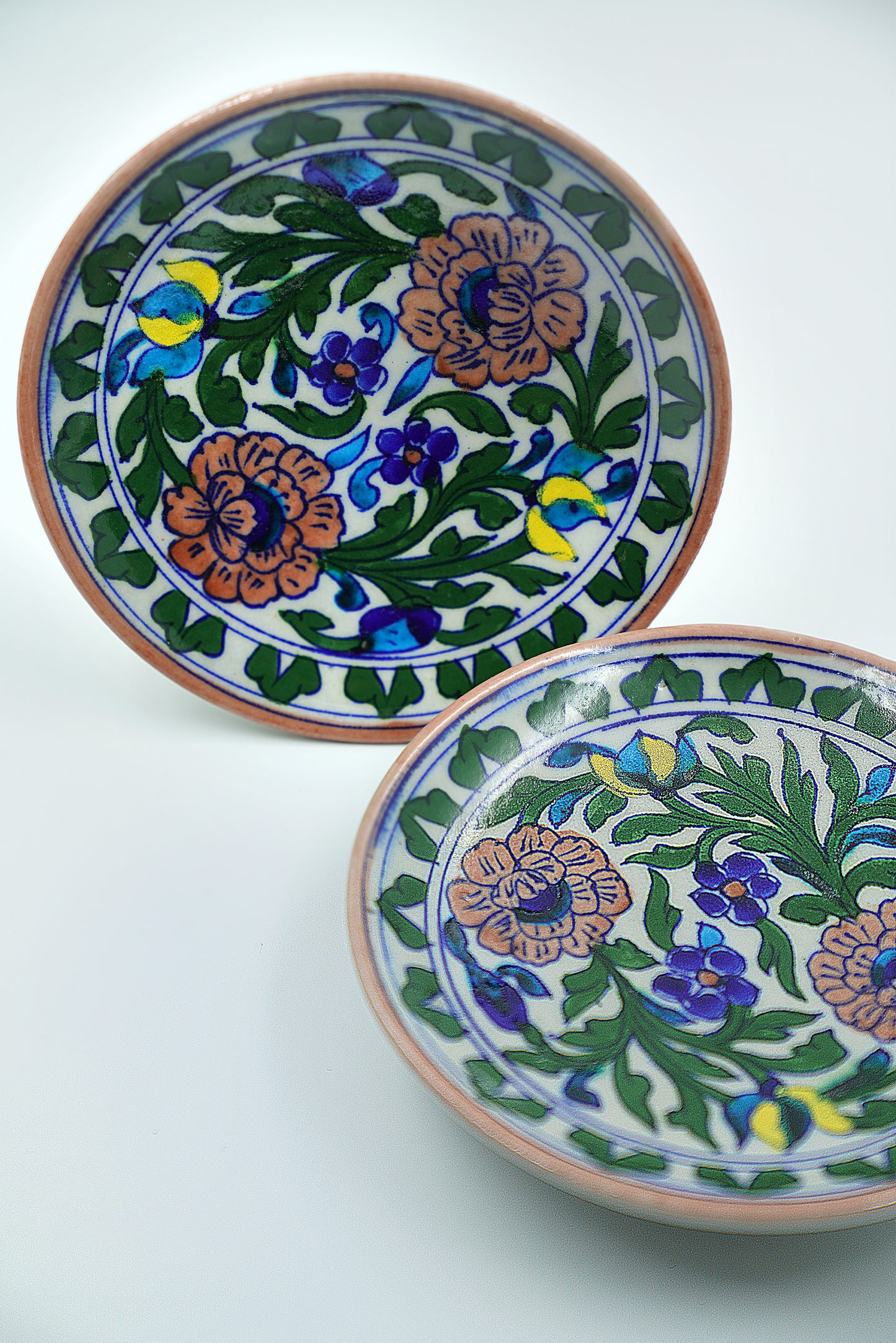 Jaipur Blue Pottery Wall Plates | 6' Inch | 1 Plate | Multicolor | Handcrafted | Hand-painted |