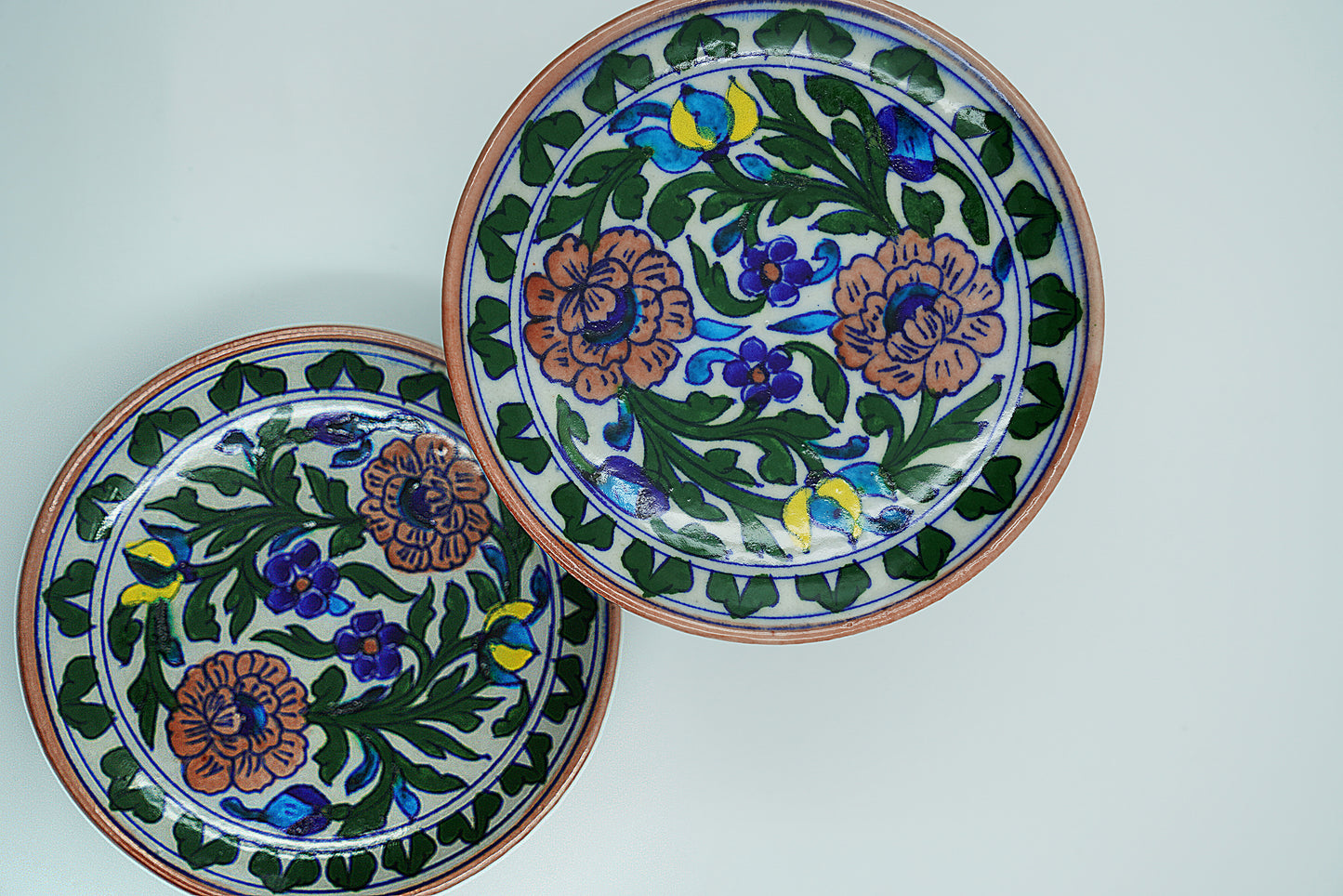 Jaipur Blue Pottery Wall Plates | 6' Inch | 1 Plate | Multicolor | Handcrafted | Hand-painted |