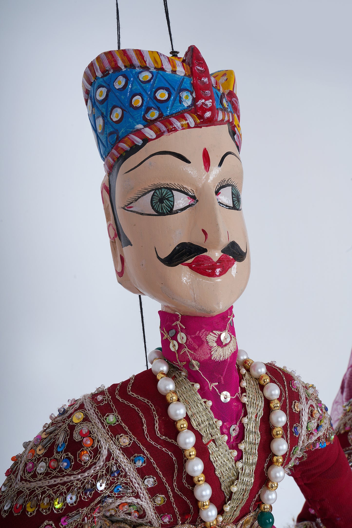 Jaipur Puppet | Raja Rani | Deep Red & Blue