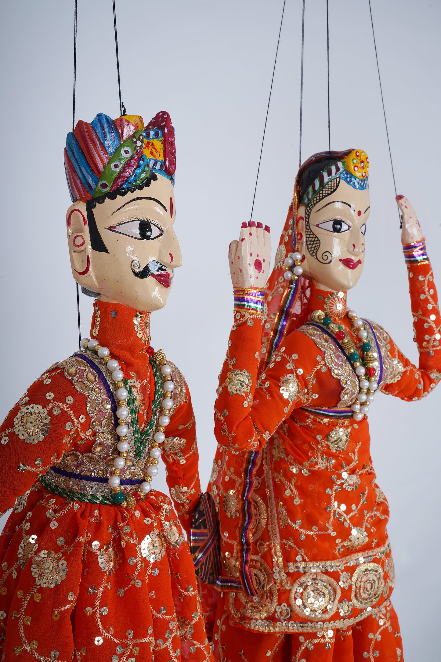 Jaipur Puppet | Raja Rani | Bright Orange