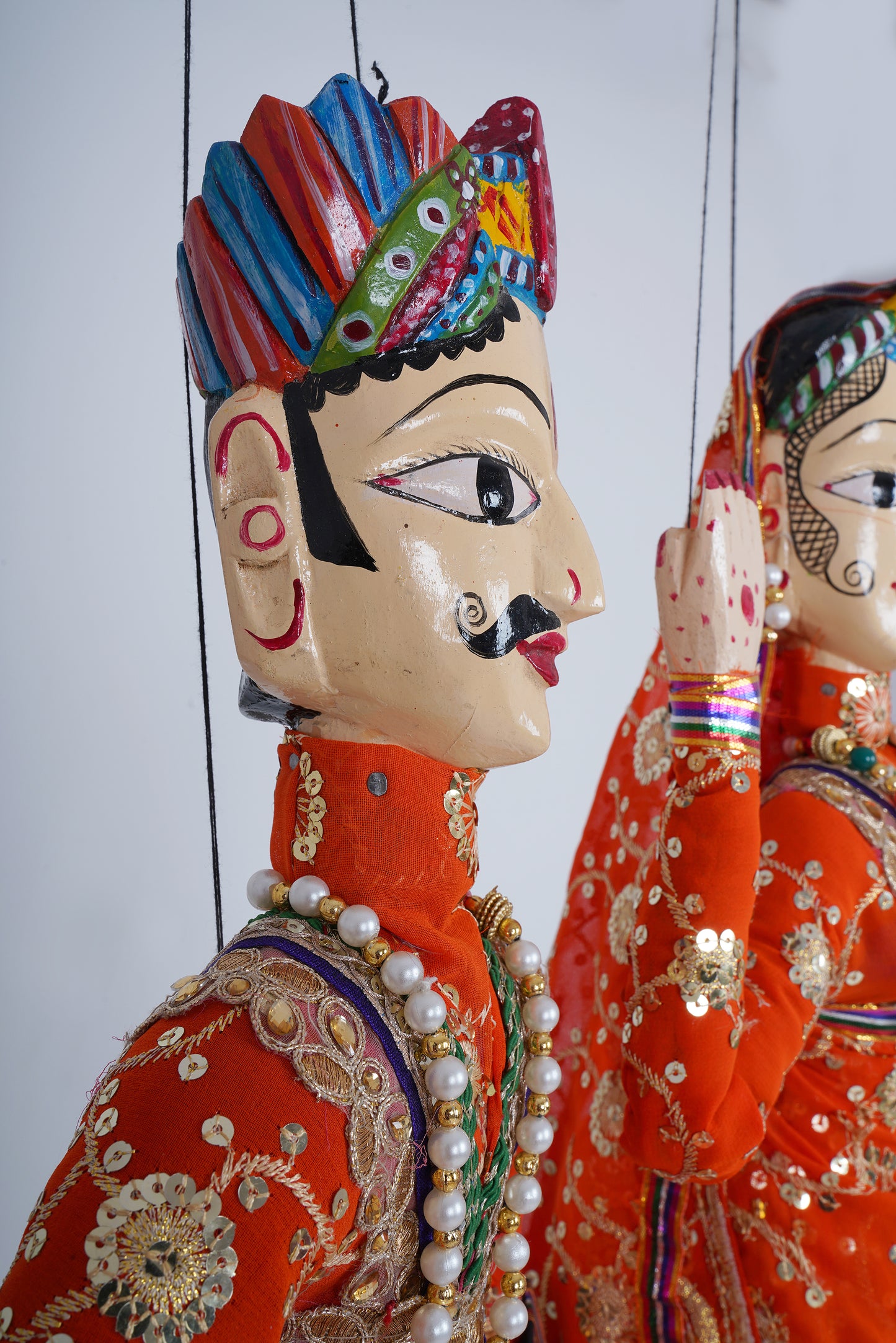 Jaipur Puppet | Raja Rani | Bright Orange