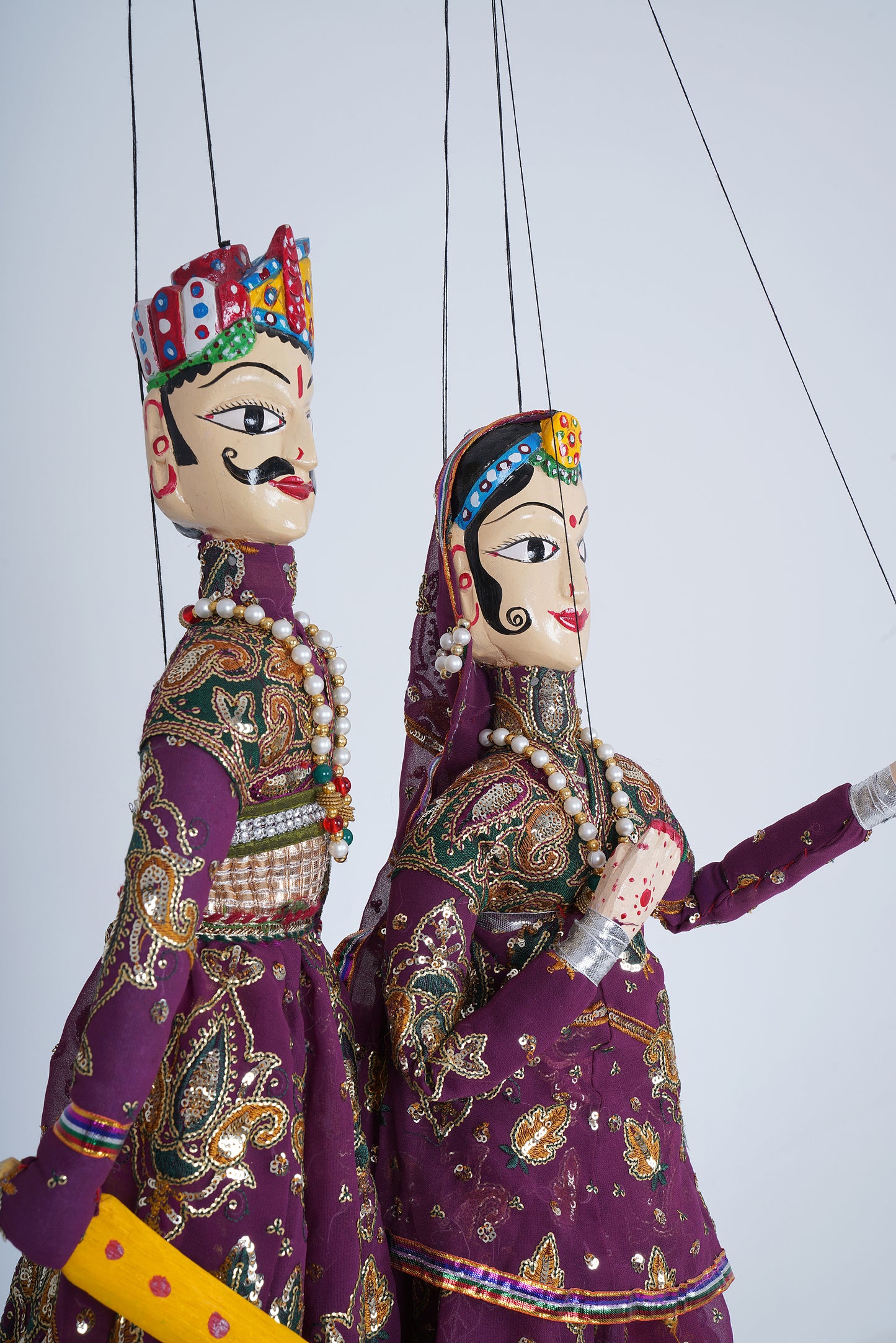 Jaipur Puppet | Raja Rani | Decorative Purple