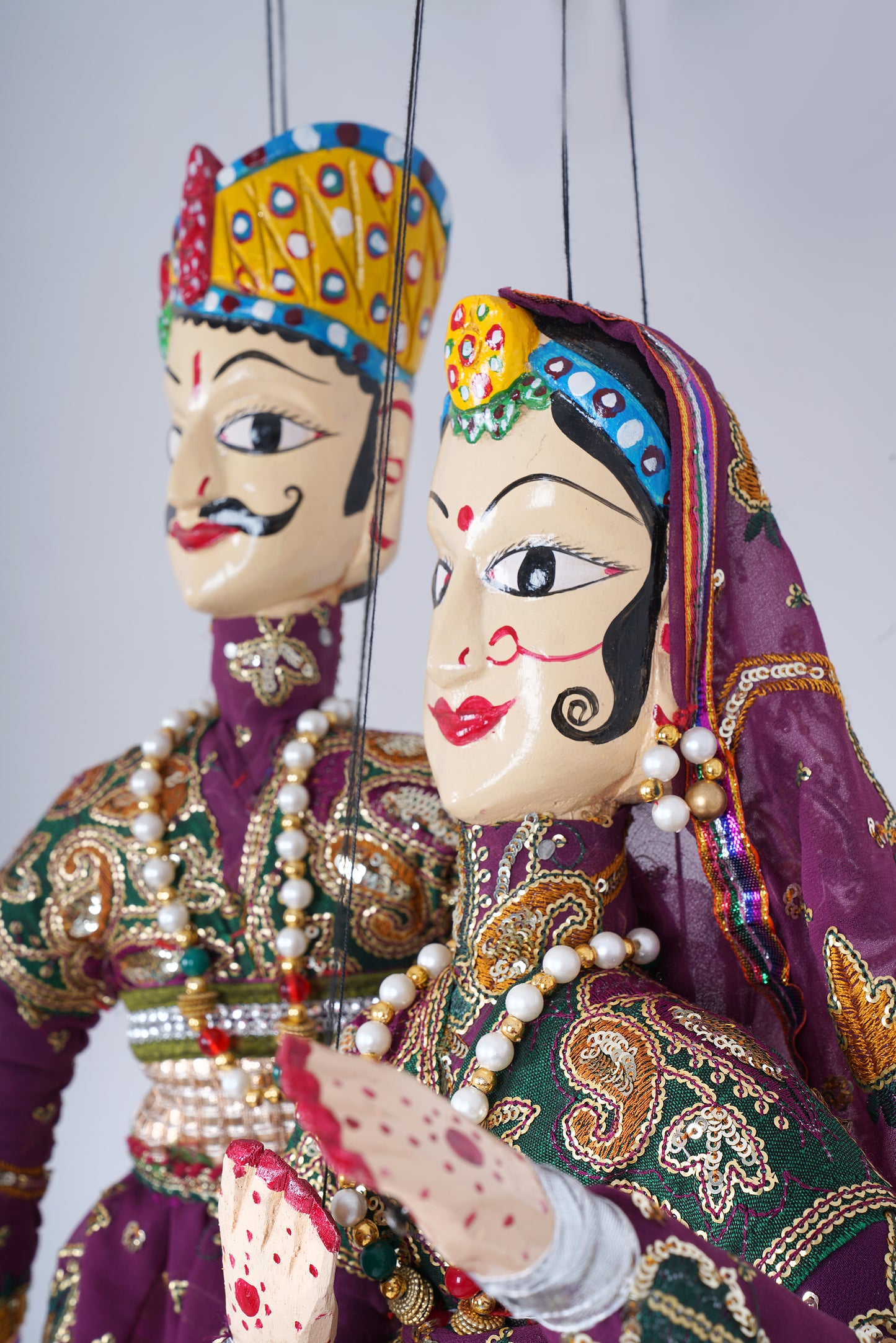 Jaipur Puppet | Raja Rani | Decorative Purple