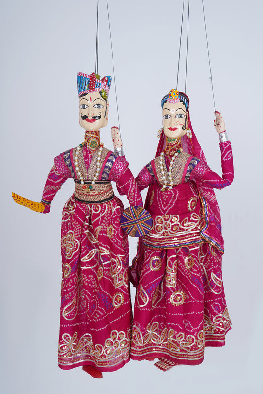 Jaipur Puppet | Raja Rani | Rajasthani Pink