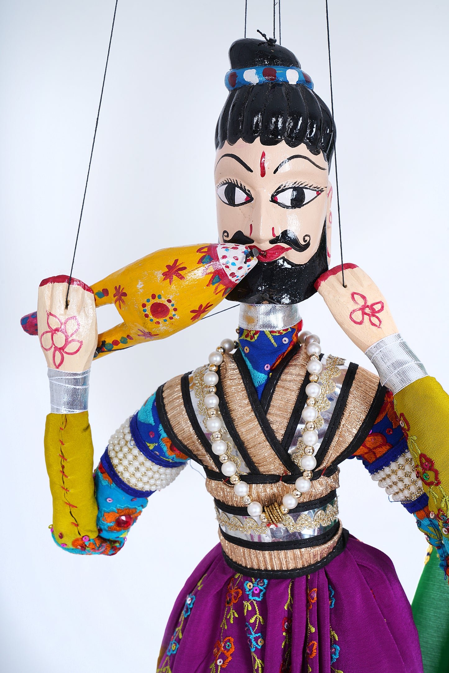 Jaipur Puppet | Kathputli | Exclusive! | Sapera Kalbelia Dancer | Rainbow Color | Handcrafted | Hand Painted |