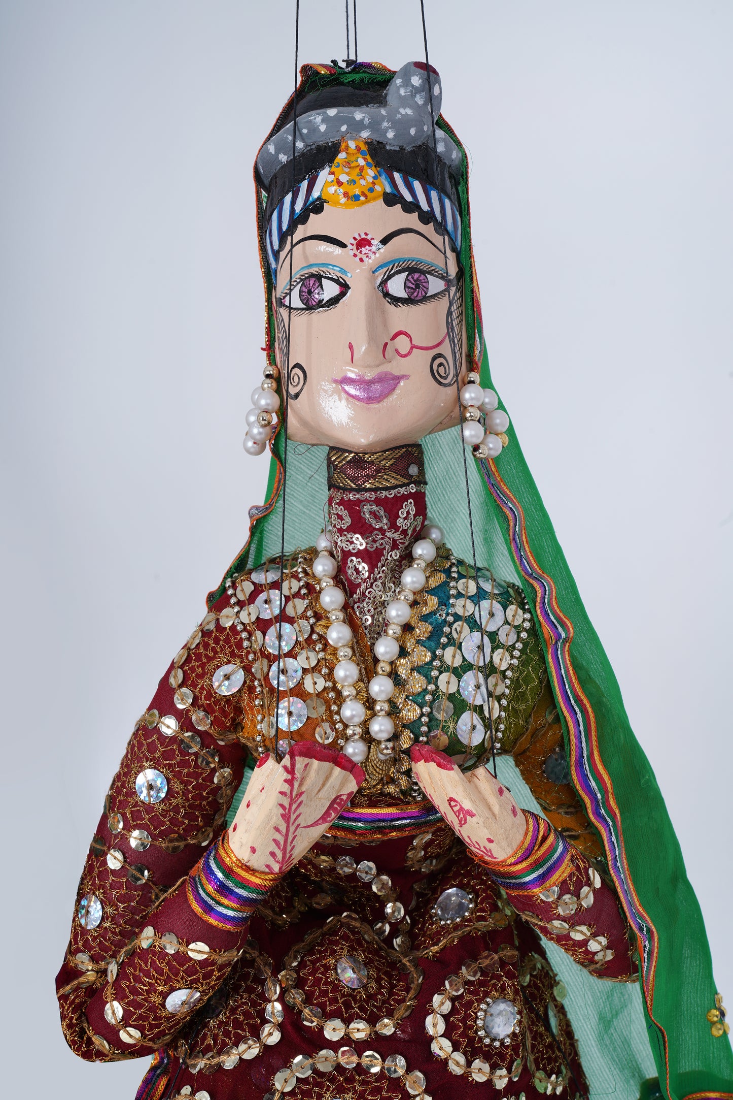 Jaipur Puppet | Kathputli | Exclusive! | Sapera Kalbelia Dancer | Rainbow Color | Handcrafted | Hand Painted |