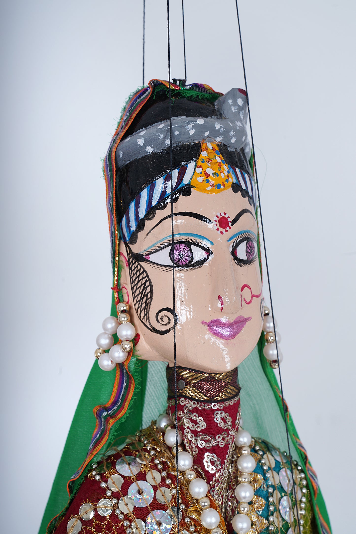 Jaipur Puppet | Kathputli | Exclusive! | Sapera Kalbelia Dancer | Rainbow Color | Handcrafted | Hand Painted |