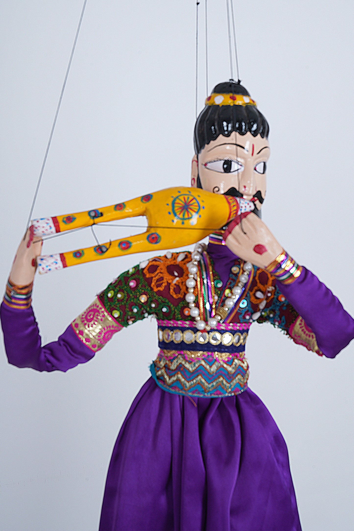 Jaipur Puppet | Kathputli | Exclusive! | Sapera Kalbelia Dancer | Royal Purple | Handcrafted | Hand Painted |