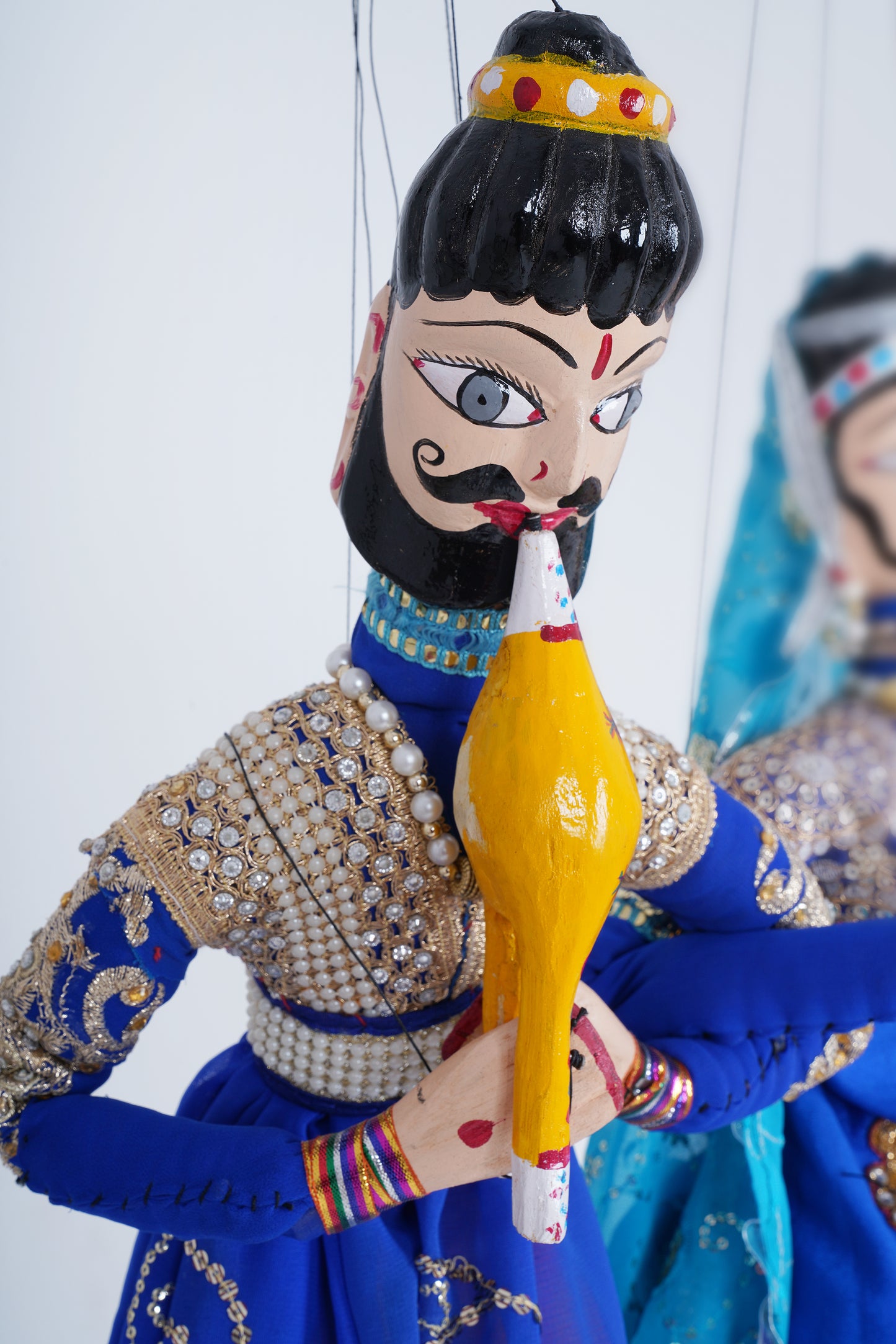 Jaipur Puppet | Kathputli | Exclusive! | Sapera Kalbelia Dancer | Regal Blue | Handcrafted | Hand Painted |