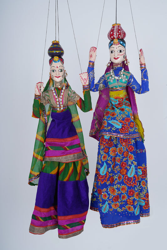 Jaipur Puppet | Kathputli | Exclusive! | Paniharin | Celebration Blue | Handcrafted | Hand Painted |