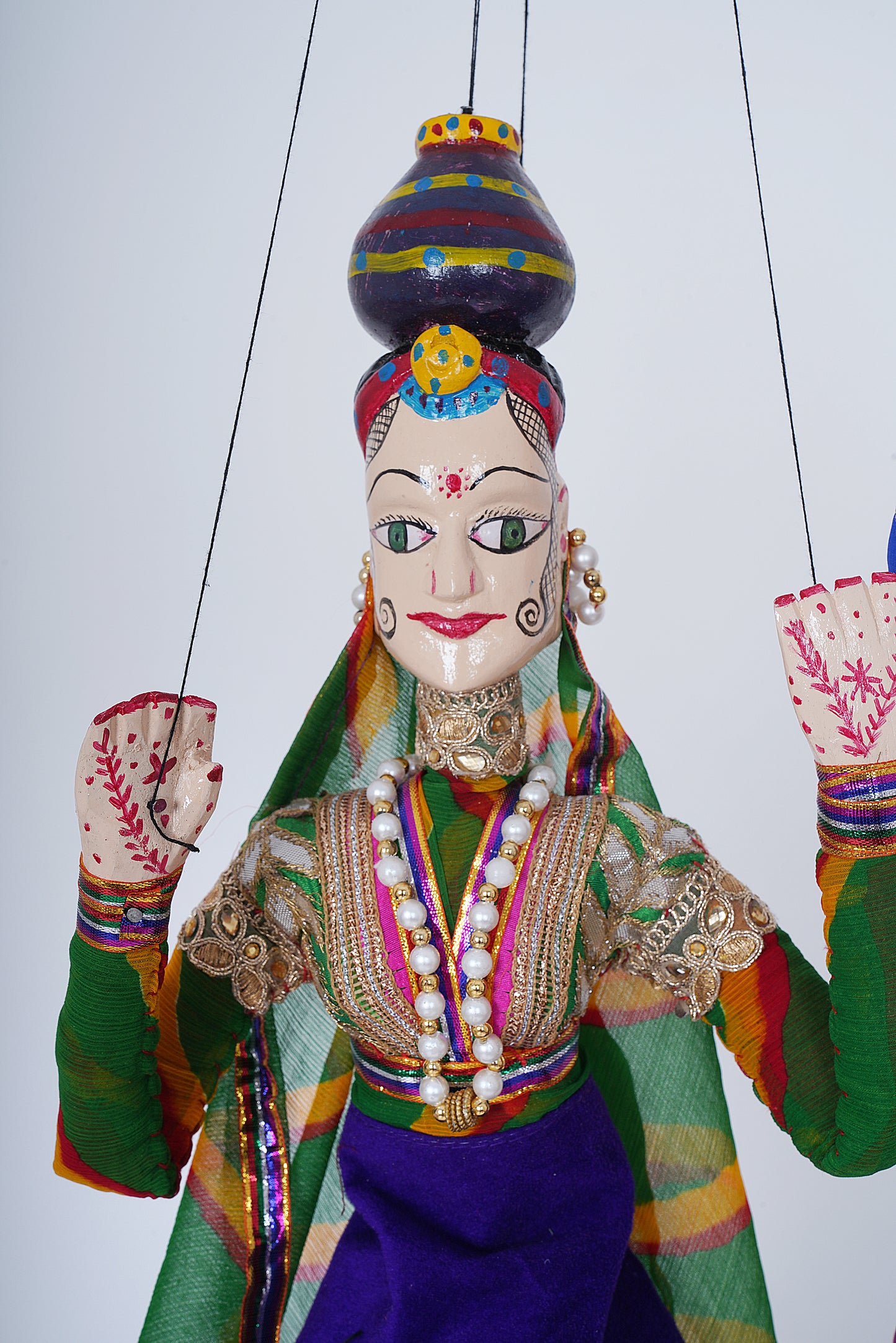 Jaipur Puppet | Kathputli | Exclusive! | Paniharin | Celebration Blue | Handcrafted | Hand Painted |