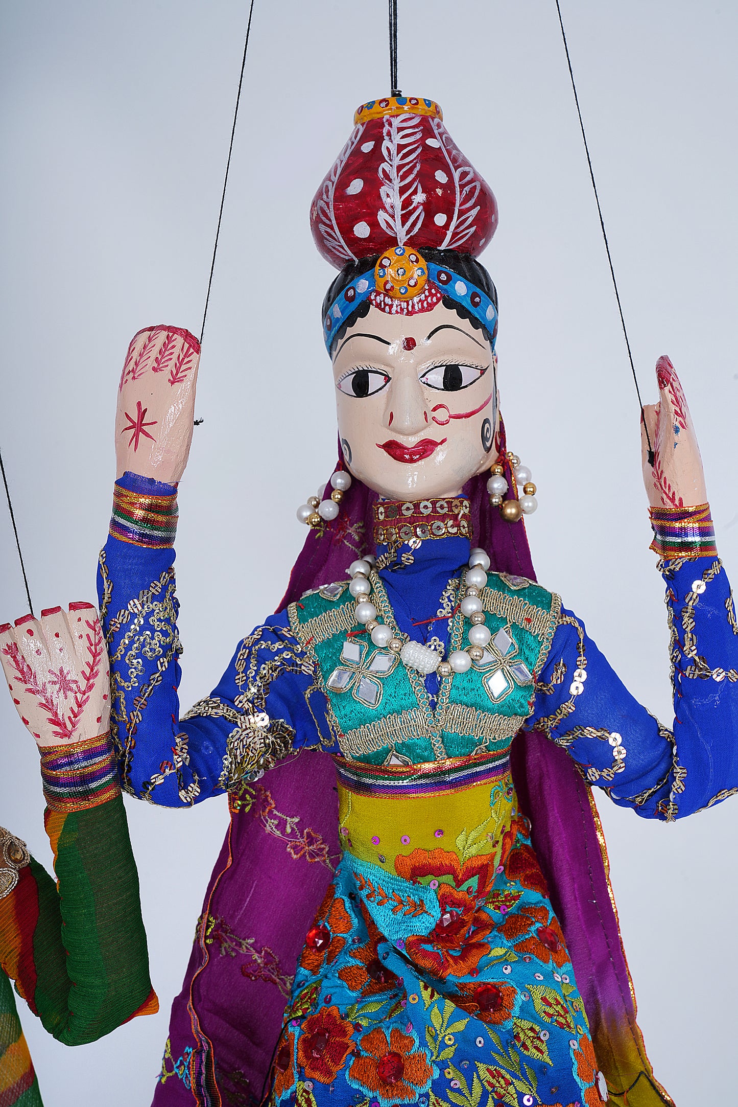 Jaipur Puppet | Kathputli | Exclusive! | Paniharin | Celebration Blue | Handcrafted | Hand Painted |