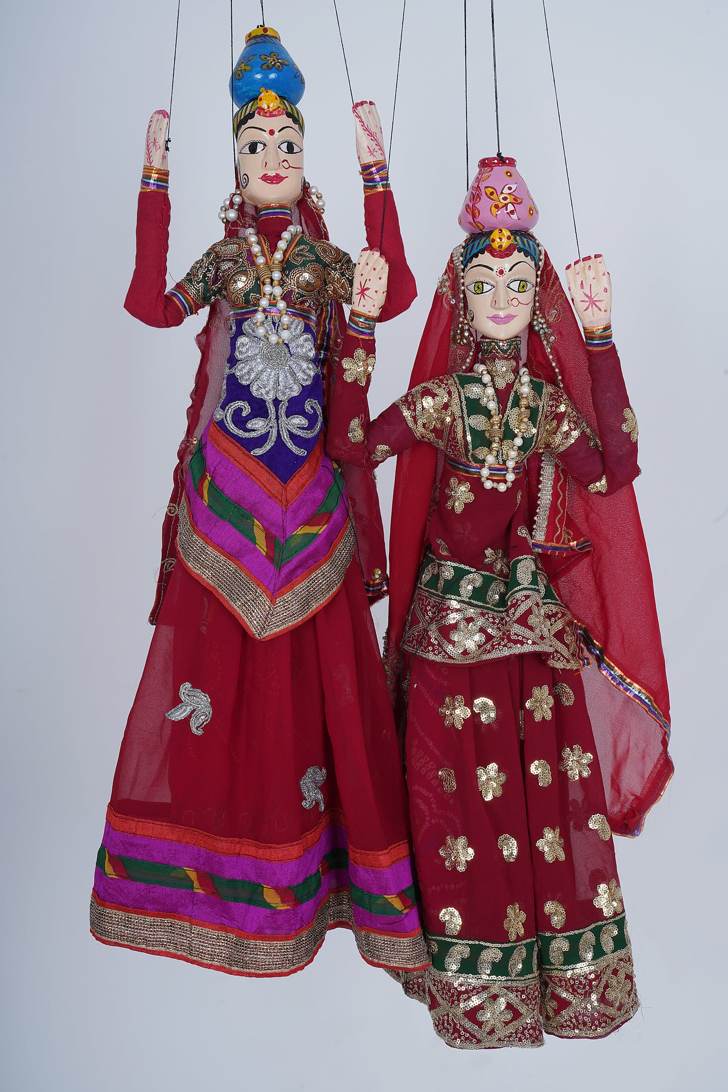 Jaipur Puppet | Kathputli | Exclusive! | Paniharin | Celebration Red | Handcrafted | Hand Painted |