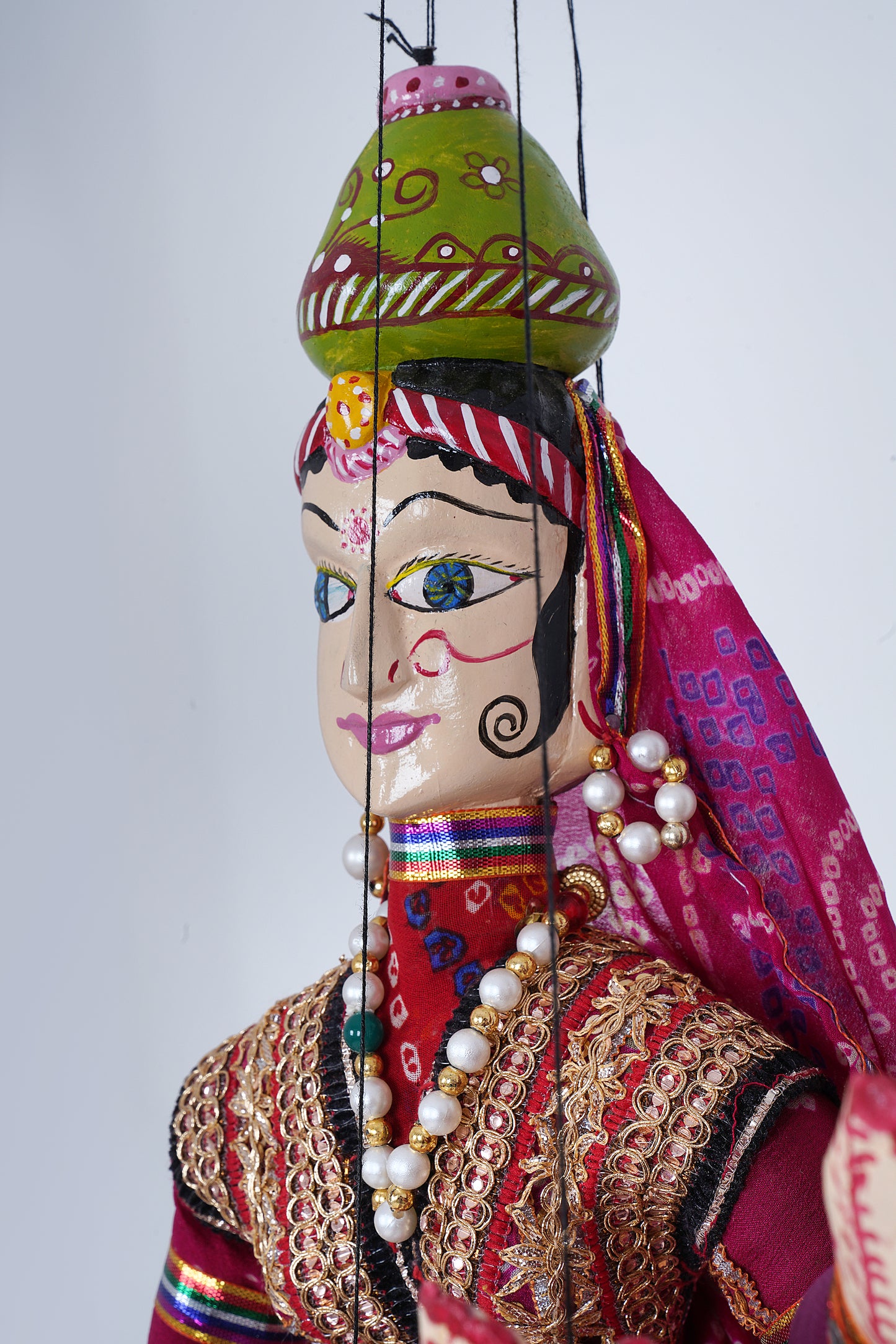 Jaipur Puppet | Kathputli | Exclusive! | Paniharin | Purple & Pink | Handcrafted | Hand Painted |