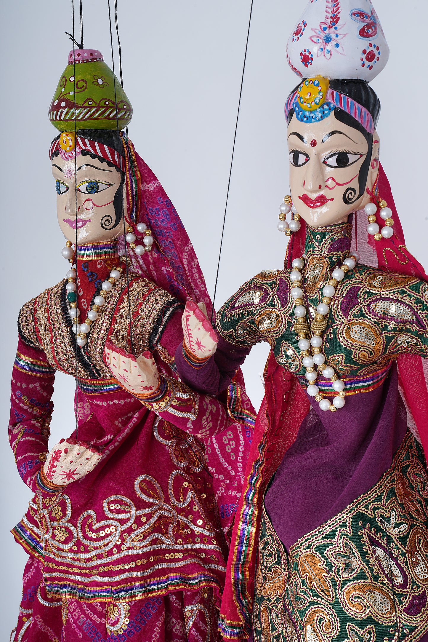 Jaipur Puppet | Kathputli | Exclusive! | Paniharin | Purple & Pink | Handcrafted | Hand Painted |